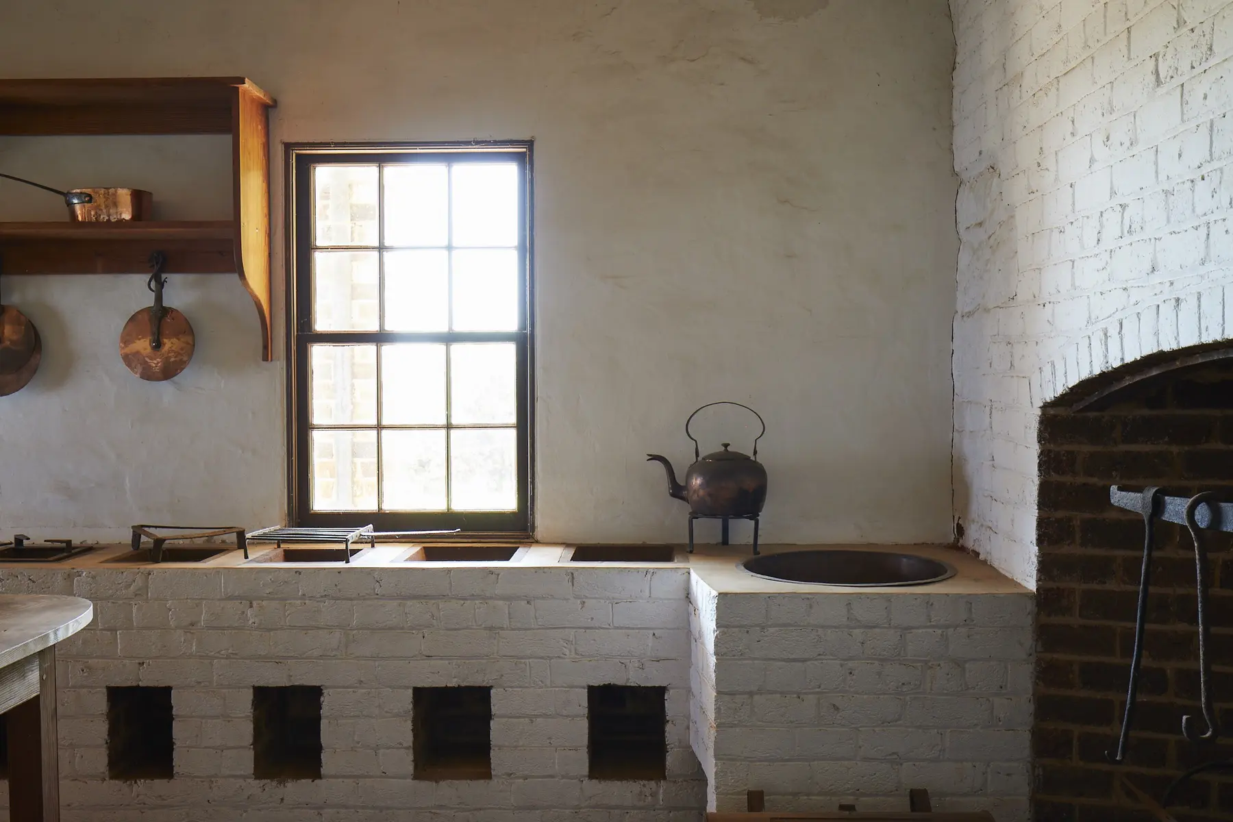 The rebuilt stew stoves in Monticello's 1809 Kitchen.#asset:92358@1:alt
